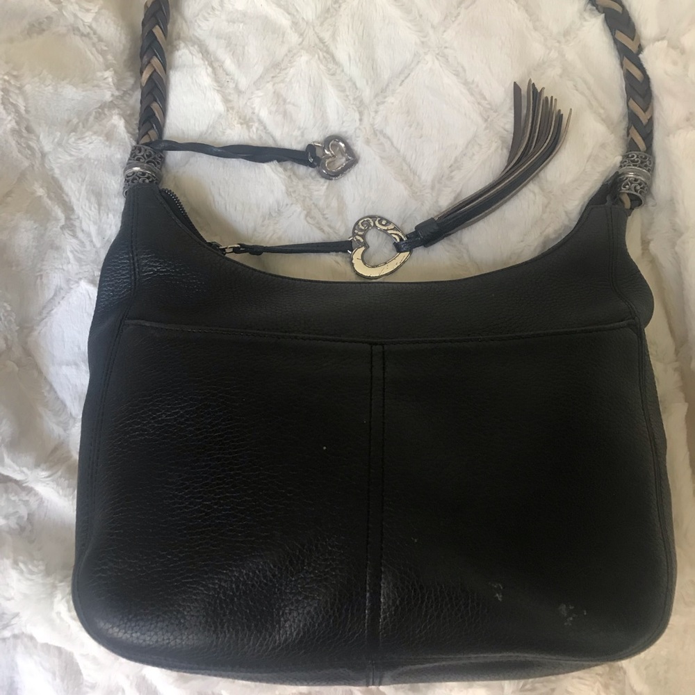 Brighton Black Barbados leather handbag